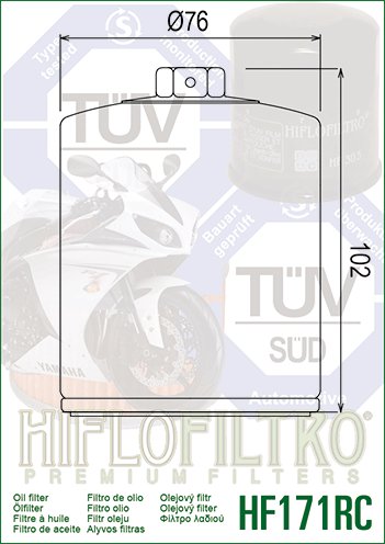 HF171RC Hiflofiltro našumo alyvos filtras (neprivalomas patobulinimas)