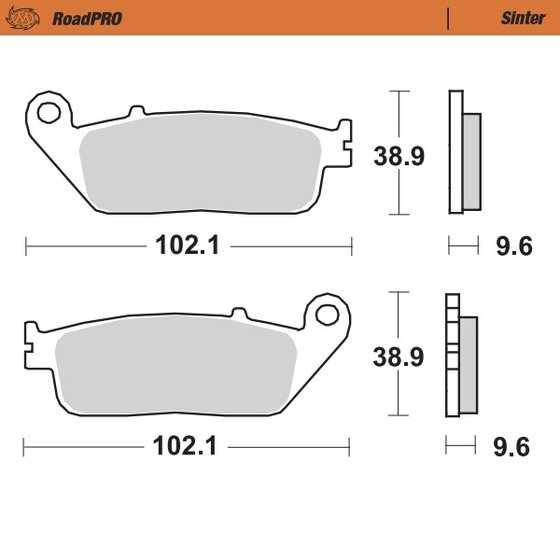 404001 MOTO-MASTER sukepinta priekinė stabdžių trinkelė