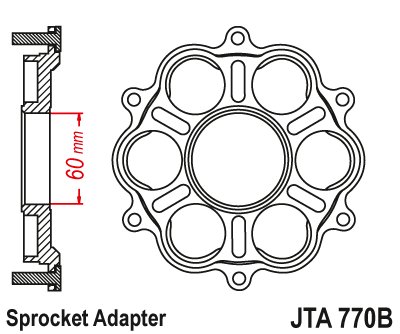 JTA770B JT Sprockets žvaigždutės laikiklis