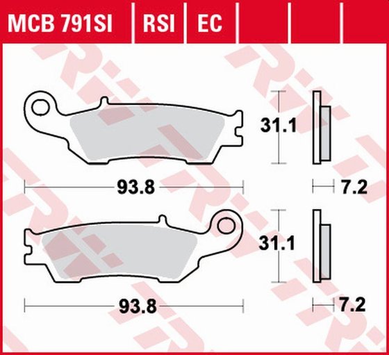 MCB791EC TRW organinės bekelės stabdžių trinkelės