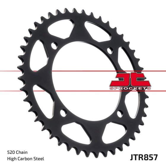 JTR857.47ZBK JT Sprockets galinė žvaigždutė - 47 dantys, 520 žingsnių, juoda