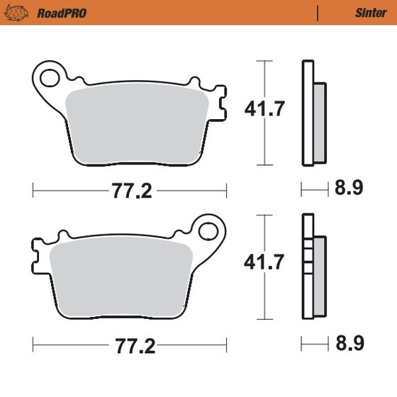 406702 MOTO-MASTER sukepinta galinė stabdžių kaladėlė