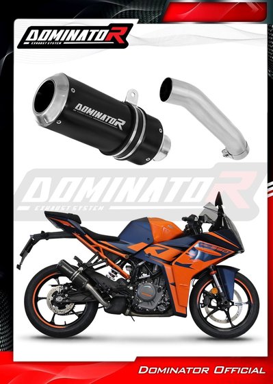 KT074DCBL Dominator exhaust silencer muffler gp black + db killer