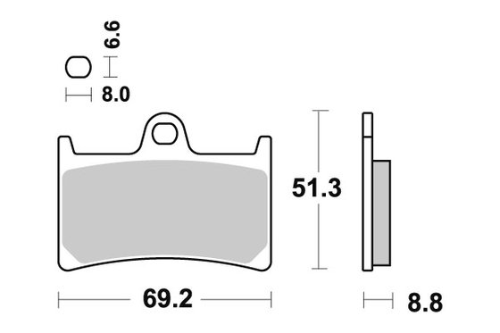 634DC SBS stabdžių kaladėlės dual carbon