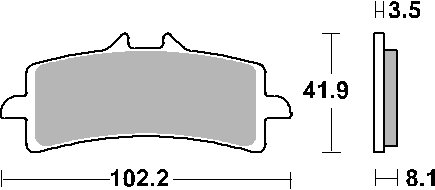 841DC SBS stabdžių kaladėlės dual carbon