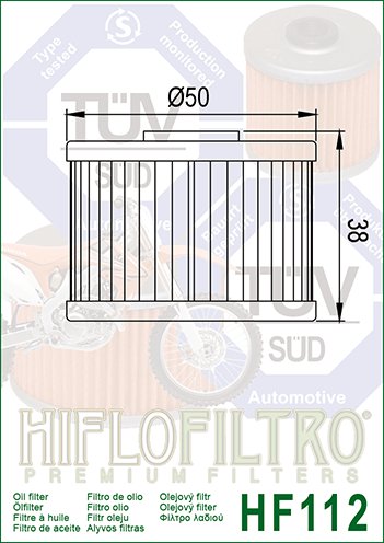 HF112 Hiflofiltro alyvos filtras