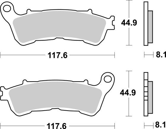 828LS SBS galinės sukepintos stabdžių kaladėlės