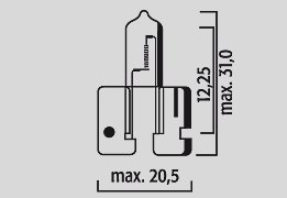 12-6021 FLOSSER flösser lemputė h21w 12v 21w bay9s