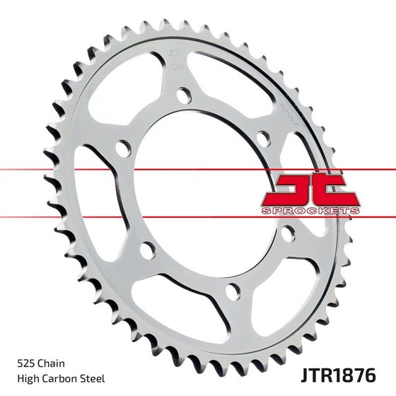 JTR1876.44ZBK JT Sprockets galinė plieninė žvaigždutė - 44 dantys, 525 žingsnio, juoda