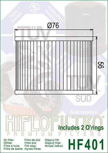 20-HF401 Hiflofiltro alyvos filtras