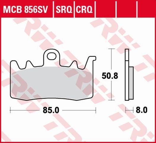 MCB856SV TRW sukepinto metalo priekinės stabdžių trinkelės