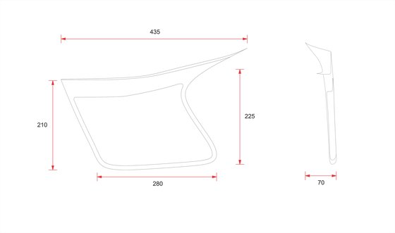 SCR14.1BLHB C-RACER plokščia bėgių sėdynė su skydeliu