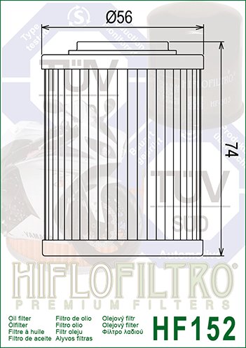 HF152 Hiflofiltro alyvos filtras