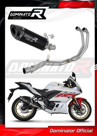 YA147DFBL-S Dominator full exhaust system silencer hp8 black