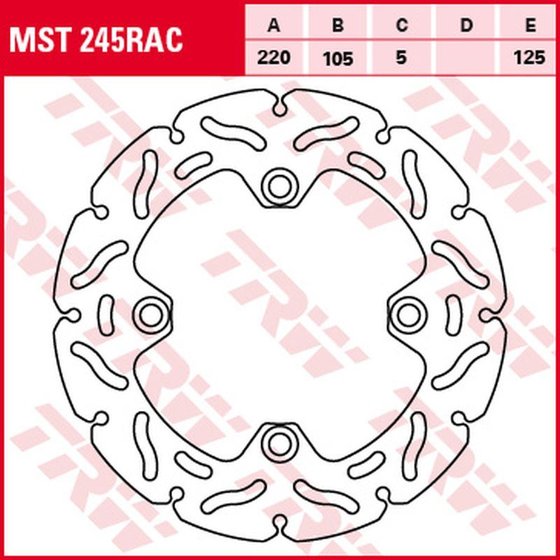 MST245RAC TRW fiksuotas stabdžių rotorius - 220 rac-design