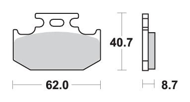 632SI SBS sukepintos bekelės stabdžių kaladėlės