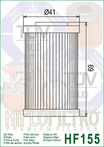 HF155 Hiflofiltro alyvos filtras