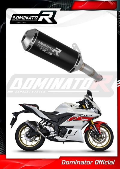 YA146DABL-S Dominator exhaust silencer muffler ov black