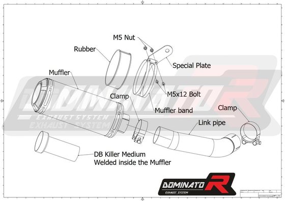 KA070DC-H Dominator homologated exhaust silencer gp