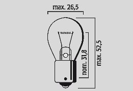 6678 FLOSSER 12v 21w bau15s lemputė (10 pakuočių)