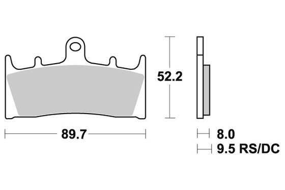 686HS SBS sukepintos stabdžių trinkelės