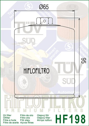 20-HF198 Hiflofiltro alyvos filtras