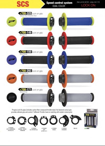 PA070800GFBL PRO GRIP fluo geltonos/mėlynos spalvos rankenos su užraktu