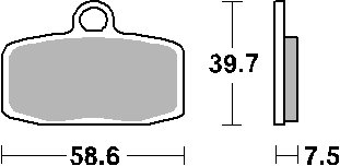 885RSI SBS lenktyninės sukepintos stabdžių trinkelės