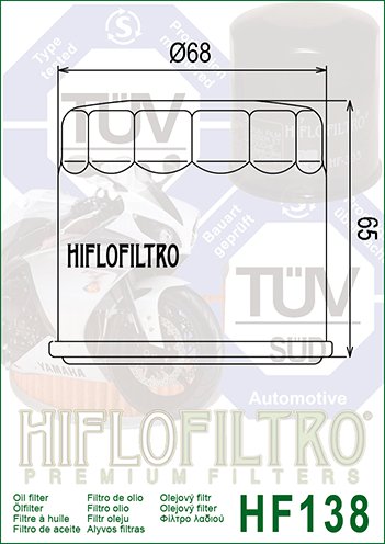 20-HF138 Hiflofiltro alyvos filtras