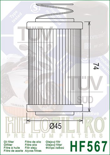 HF567 Hiflofiltro alyvos filtras