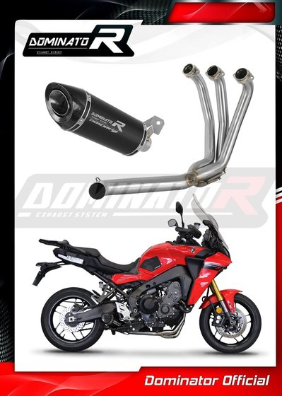 YA145DFBL-S Dominator full exhaust system silencer hp8 black