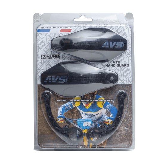 AVS RACING hand guards with black plastic mount