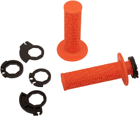 MOOSE RACING lock-on grips in moose orange/black