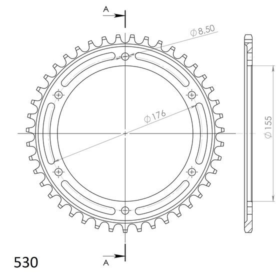 86601-42 Supersprox supersprox / jt rear sprocket 2011.42