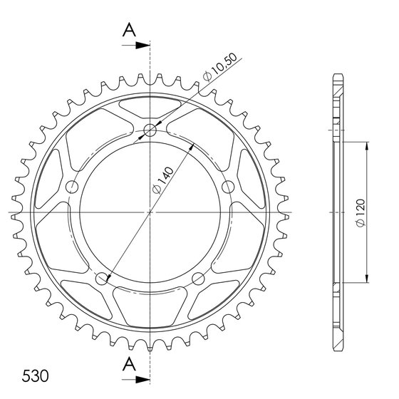 86603-46 Supersprox supersprox / jt rear sprocket 1800.46