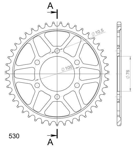 27-2-816-43 Supersprox supersprox / jt rear sprocket 816.43