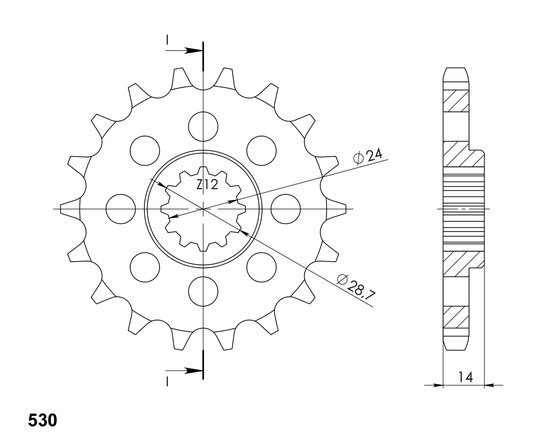 24900-17 Supersprox supersprox front sprocket 1529.17