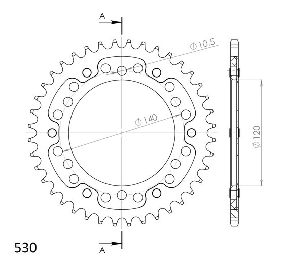 16603K40 Supersprox supersprox stealth rear sprocket black 