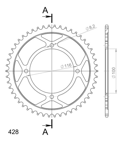 17105-54 Supersprox supersprox / jt rear sprocket 462.54