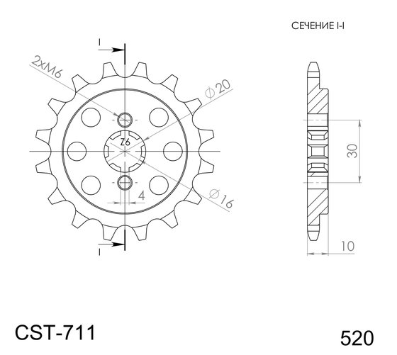 46203-13 Supersprox supersprox / jt front sprocket 711.13