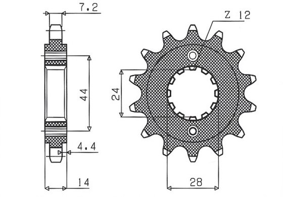 SUN41817 SUNSTAR SPROCKETS front sprocket