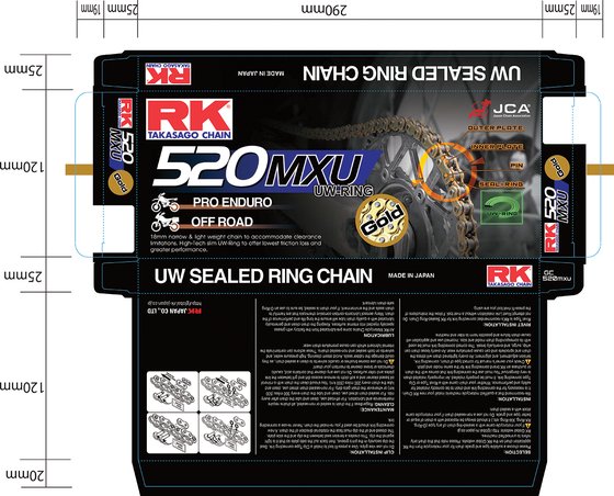 RK 520mxu gold drive chain