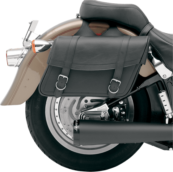 SADDLEMEN slant synthetic leather saddlebag