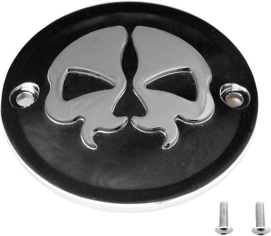 78041B DRAG SPECIALTIES split skull black engine cover