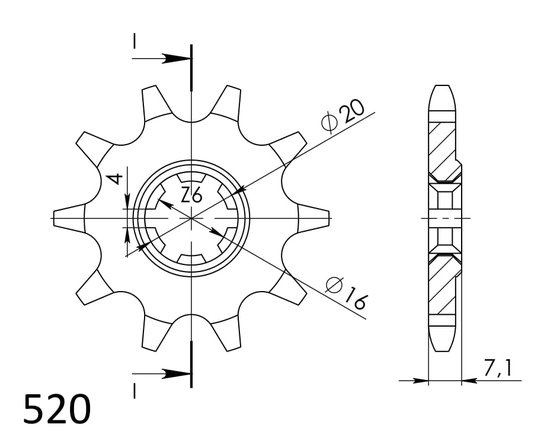 22104-10 Supersprox supersprox front sprocket 1407.10