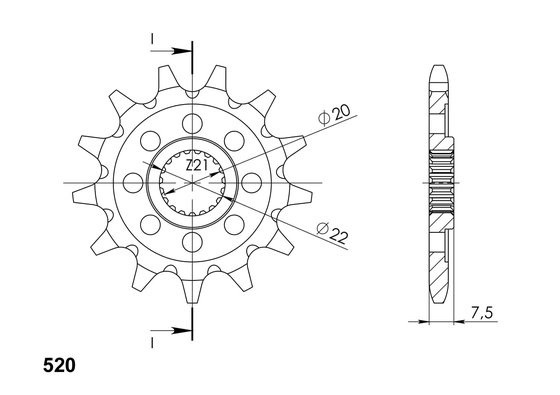 20208-14 Supersprox supersprox front sprocket 1323.14 sc