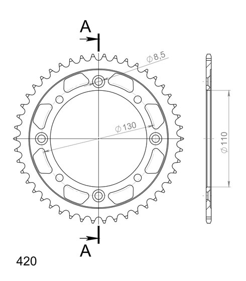 30455-46 Supersprox supersprox / jt rear sprocket 455/1465.46