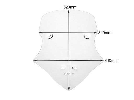 DU017T WRS touring windshield with multiple vents - clear