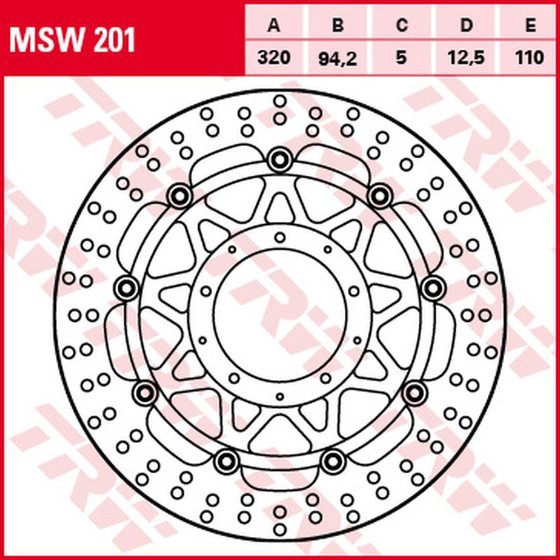 MSW201 TRW floating brake rotor