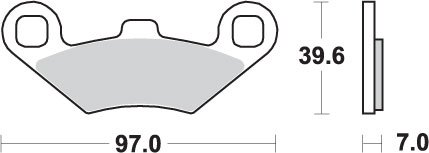 716ATS SBS brakepads sintered atv